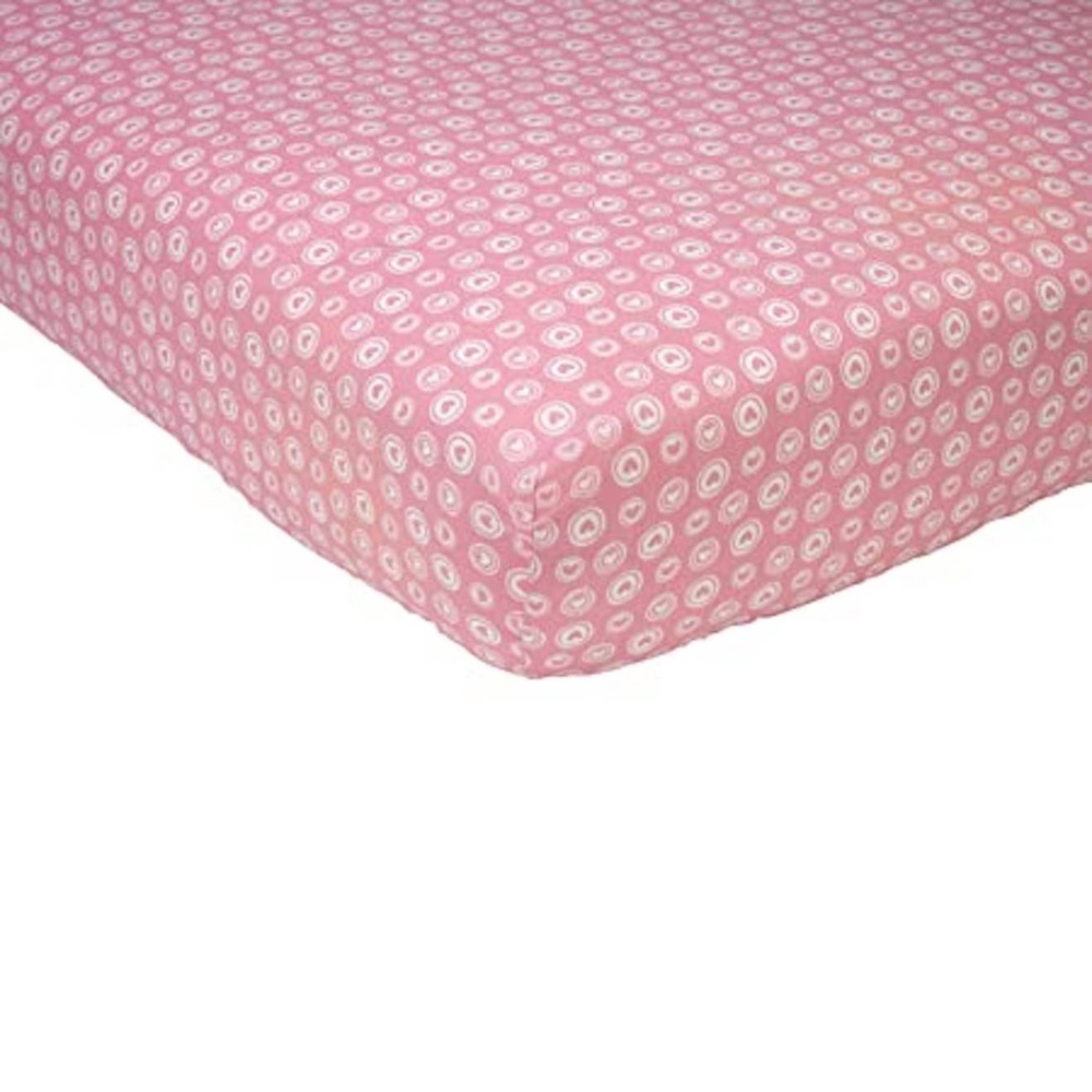 Pink and White Hearts Fitted Crib Sheet by Sadie & Scout